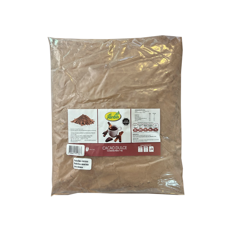 CACAO DULCE MANGA 10KG EL JARDIN